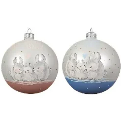 Snowflake Baby Kerstbal Konijn O10Cm Assorti> Kerstballen