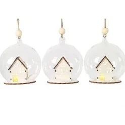 Countryfield Kerstbal Met Huisje 1Led> Kerstballen