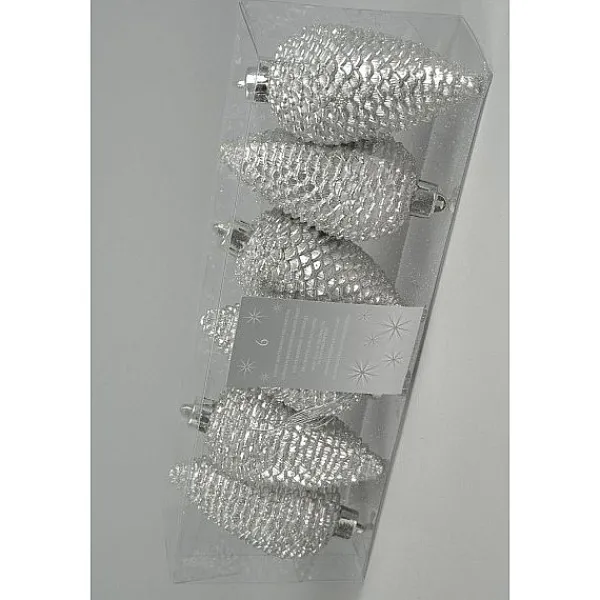 Countryfield Dennenappels Zilver Onbreekbaar> Kerstballen