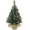 Everlands Mini Kunstkerstboom Jute Zak 60Cm 20 Led> Kleine Kunstkerstboom