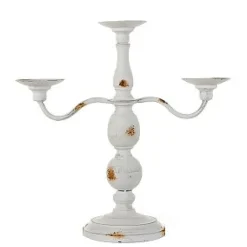 Snowflake House Of Seasons Kandelaar Wit Antiek 3 Armig 42X16X39Cm> Kaarsen En Lantaarns