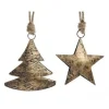 Decoris Kerst Ornament Ijzer 25X25Cm Kerstboom Of Ster Assorti> Kersthangers