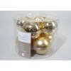 Christmas Decoration Kerstballen Glas 7Cm Licht Goud Glanzend En Mat Doos A 8 Stuks> Kerstballen