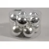 KSD Electrical Kerstballen Glas 6Cm Zilver Mat En Glans Koker A 10 Stuks> Kerstballen
