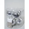 KSD Electrical Kerstballen Glas 8Cm Zilver Koker A 6 Stuks> Kerstballen