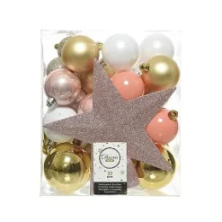 Decoris Kerstballen Set Met Piek 33 Delig> Piek