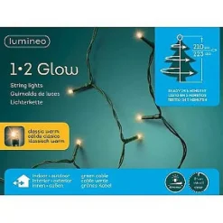 Lumineo Kerstboomverlichting 1-2 Glow 210Cm 223 Led Lampjes Classic Warm Wit> Kerstslingers