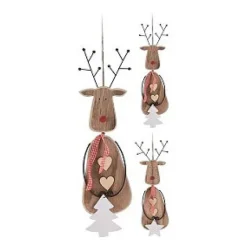 Home & Styling collection Kersthanger Rendier 37 Cm Assorti> Kersthangers