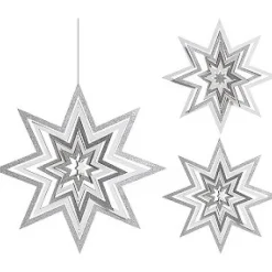 Home & Styling collection Kersthanger Ster 35Cm Zilver Assorti> Kersthangers