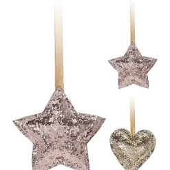 Snowflake Kersthanger Textiel 11Cm Assorti> Kersthangers