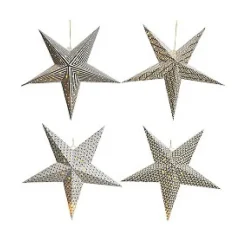 Decoris Kerstster Papier 40Cm-10Led Warm Wit> Kersthangers