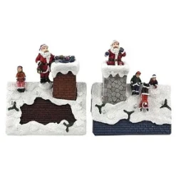 Christmas Gifts Kersttafereel Op Het Dak Led Verlicht 2 Uitvoeringen Assorti> Kerststal