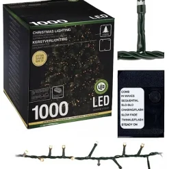 Christmas Gifts Kerstverlichting Warm Wit Cluster 1000 Led'S 20 Meter> Kerstverlichting