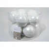 Christmas Decoration Koker 10 Effen Ballen Winterwit 60Mm> Kerstballen