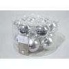 Christmas Decoration Koker A 12 Zilveren Ballen 5Cm> Kerstballen