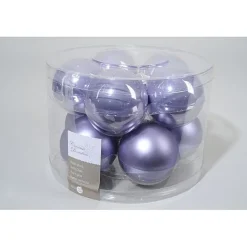 Christmas Decoration Koker Kerstballen Glas 60Mm Lila> Kerstballen