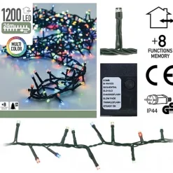 Decorative Lighting Micro Cluster 1200 Led'S 24 Meter Multicolor> Kerstverlichting