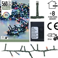 Decorative Lighting Micro Cluster 560 Led'S 11 Meter Multicolor> Kerstverlichting