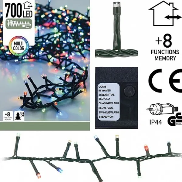 Decorative Lighting Micro Cluster 700 Led'S 14 Meter Multicolor> Kerstverlichting