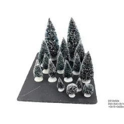 Decorative Lighting Mini Kerstboompjes Voor Kerstdorp Os Scenes Pak A 16 Stuks (Exclusief Plateau)> Kerstdorp