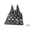 Decorative Lighting Mini Kerstboompjes Voor Kerstdorp Os Scenes Pak A 16 Stuks (Exclusief Plateau)> Kleine Kunstkerstboom