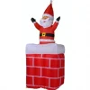 Santa Moving Up / Down In Schoorsteen (180Cm)> Kerstman